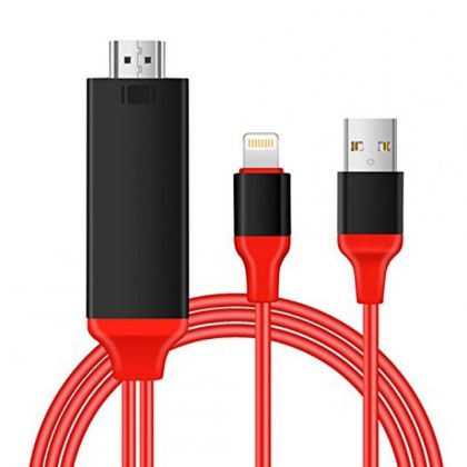 Wholesale 1080P Lightning to HDMI Cable Lightning Digital AV to HDMI Adapter for iPhone,iPad,iPod red  |   Cables Cables Cables