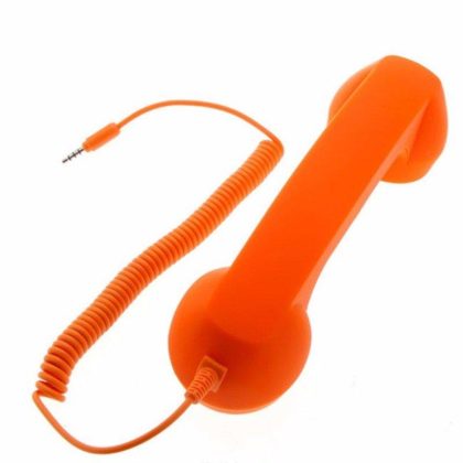 Wholesale 3.5mm Universal Phone Telephone Radiation-proof Receivers Cellphone Handset Classic Headphone MIC Microphone Orange  |   Other Phone Accessories Cell Phone Accessories Orange