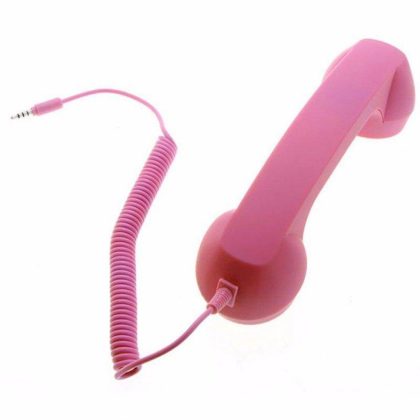 Wholesale 3.5mm Universal Phone Telephone Radiation-proof Receivers Cellphone Handset Classic Headphone MIC Microphone Pink  |   Other Phone Accessories Cell Phone Accessories Other Phone Accessories