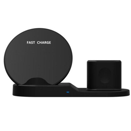 Wholesale 3 in 1 Fast Wireless Charger  |   Wireless Chargers Cell Phone Accessories Black