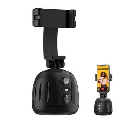 Wholesale 360 Rotation Follow-up Gimbal Stabilizer Monopod Build-in 1200mah Battery Face Recognition Tracking Gimbal Holder Black  |   Mounts & Holders Cell Phone Accessories Black