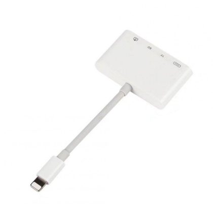 Wholesale 4 in 1 Lightning to USB Camera Adapter SD/TF Card Reader USB 3.0 OTG Cable white_plastic  |   Adapters & Chargers Adapters & Chargers Adapters & Chargers