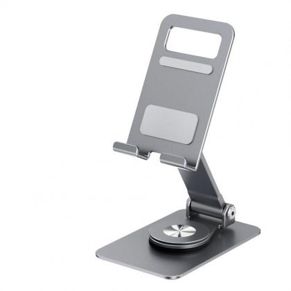 Wholesale Cell Phone Stand Universal Cell Phone Holder Adjustable Foldable Desktop Aluminium Alloy Holder 360°Rotation Dock Stand Phone Holder For E-Reader Monitor Mobile Phones grey  |   Mounts & Holders Cell Phone Accessories Grey