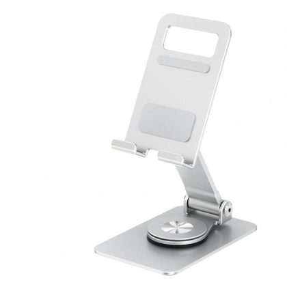 Wholesale Cell Phone Stand Universal Cell Phone Holder Adjustable Foldable Desktop Aluminium Alloy Holder 360°Rotation Dock Stand Phone Holder For E-Reader Monitor Mobile Phones silver  |   Mounts & Holders Cell Phone Accessories Mounts & Holders