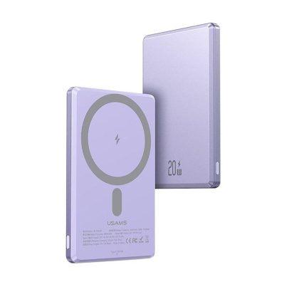 Wholesale Charger Battery Pack Power Bank Portable Charger 5000mAh Battery Pack PD2 0W Fast Charging Power Bank Wireless Portable Charger Compatible For IPhone Android Device Purple 5000mA  |   Wireless Chargers Cell Phone Accessories Wireless Chargers