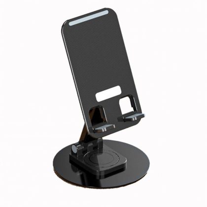 Wholesale Desk Mobile Phone Holder Stand Non-slip Portable Disc Tablet Rotation Angle Adjustable Folding Bracket Black  |   Mounts & Holders Cell Phone Accessories Black