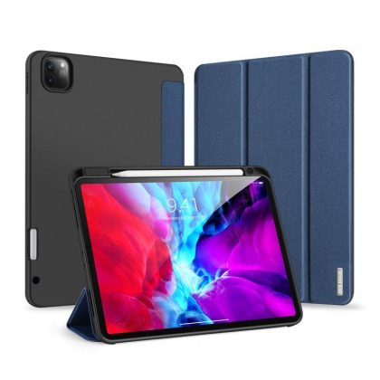 Wholesale DUX DUCIS for iPad Pro 12.9 2020 Fall Resistant Smart Stay Cover Leather Protective Case with Pen Holder  blue  |   Mounts & Holders Cell Phone Accessories Blue