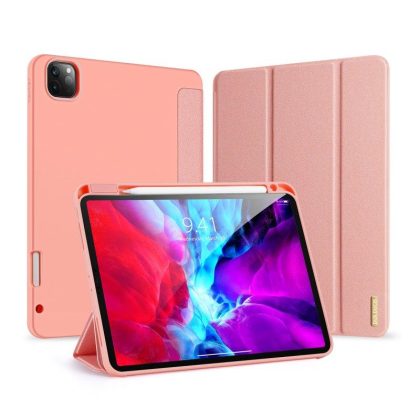 Wholesale DUX DUCIS for iPad Pro 12.9 2020 Fall Resistant Smart Stay Cover Leather Protective Case with Pen Holder  Pink  |   Mounts & Holders Cell Phone Accessories Mounts & Holders