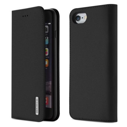 Wholesale DUX DUCIS For iPhone 6/6s Luxury Genuine Leather Magnetic Flip Cover Full Protective Case with Bracket Card Slot black  |   Phone cases Cell Phone Accessories Black + IPhone 6/6s