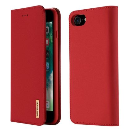 Wholesale DUX DUCIS For iPhone 7/8 Luxury Genuine Leather Magnetic Flip Cover Full Protective Case with Bracket Card Slot red  |   Phone cases Cell Phone Accessories Phone cases