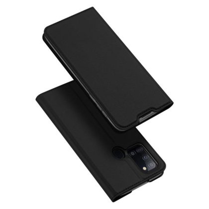 Wholesale DUX DUCIS for Samsung A21s/A51 5G Magnetic Protective Case Bracket with Card Slot Leather Mobile Phone Cover black  |   Phone cases Cell Phone Accessories Black + Samsung A21s