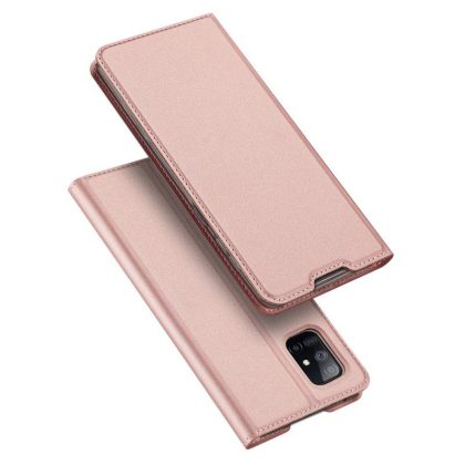 Wholesale DUX DUCIS for Samsung A21s/A51 5G Magnetic Protective Case Bracket with Card Slot Leather Mobile Phone Cover Rose gold  |   Phone cases Cell Phone Accessories Phone cases