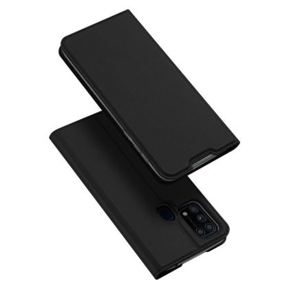 Wholesale DUX DUCIS For Samsung M31 Leather Mobile Phone Cover Magnetic Protective Case Bracket with Cards Slot black  |   Phone cases Cell Phone Accessories Black