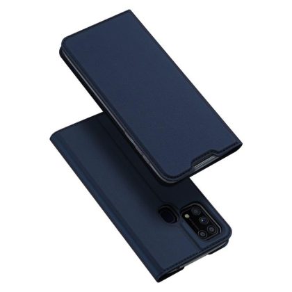 Wholesale DUX DUCIS For Samsung M31 Leather Mobile Phone Cover Magnetic Protective Case Bracket with Cards Slot blue  |   Phone cases Cell Phone Accessories Blue