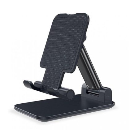 Wholesale Foldable Phone Stand Metal Cellphone Holder Adjustable Desk Bracket Smartphone Mount Universal for iOS/Android Moble Phone Black  |   Mounts & Holders Cell Phone Accessories Black