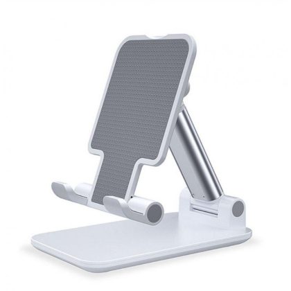 Wholesale Foldable Phone Stand Metal Cellphone Holder Adjustable Desk Bracket Smartphone Mount Universal for iOS/Android Moble Phone White  |   Mounts & Holders Cell Phone Accessories Mounts & Holders