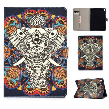 Wholesale For iPad 5/6/7/8/9-iPad Pro9.7-iPad 9.7 Laptop Protective Case Color Painted Smart Stay PU Cover Fun elephant  |   Phone cases Cell Phone Accessories Fun elephant