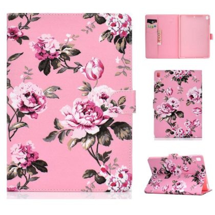 Wholesale For iPad 5/6/7/8/9-iPad Pro9.7-iPad 9.7 Laptop Protective Case Color Painted Smart Stay PU Cover Pink flower  |   Phone cases Cell Phone Accessories Phone cases