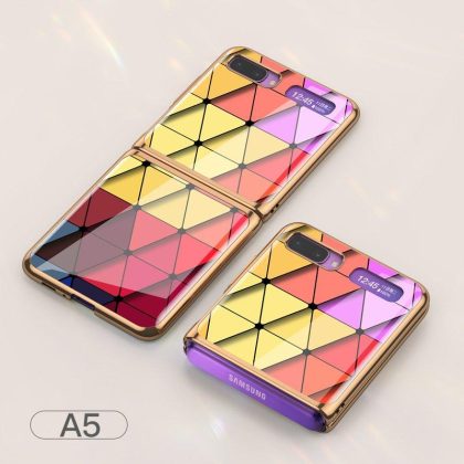 Wholesale For Samsung Galaxy Z flip Foldable Cellphone Shell Electroplated Painted Folding Phone Case A5  |   Phone cases Cell Phone Accessories A5