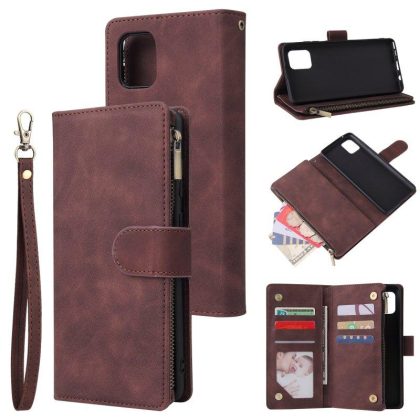 Wholesale For Samsung NOTE 10 Lite Case Smartphone Shell Wallet Design Zipper Closure Overall Protection Cellphone Cover  3 brown  |   Phone cases Cell Phone Accessories 3 brown