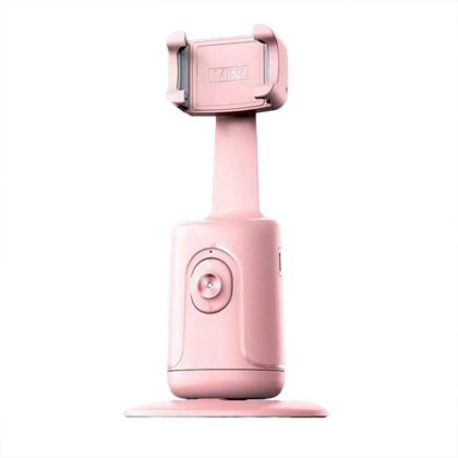 Wholesale Gimbal Stabilizer, Auto Face Tracking Phone Holder, Desktop AI Automatic Tracking Gimbal Stand, 360°Rotation Face Tracking Holder, Phone Stand, Smart Shooting Holder, With 1/4” Nut Joint P01 Pink [With Remote Control]  |   Mounts & Holders Cell Phone Accessories Mounts & Holders