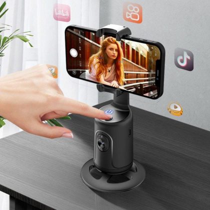 Wholesale Gimbal Stabilizer, Auto Face Tracking Phone Holder, Desktop AI Automatic Tracking Gimbal Stand, 360°Rotation Face Tracking Holder, Phone Stand, Smart Shooting Holder, With 1/4” Nut Joint P01black [with remote control]  |   Mounts & Holders Cell Phone Accessories Mounts & Holders