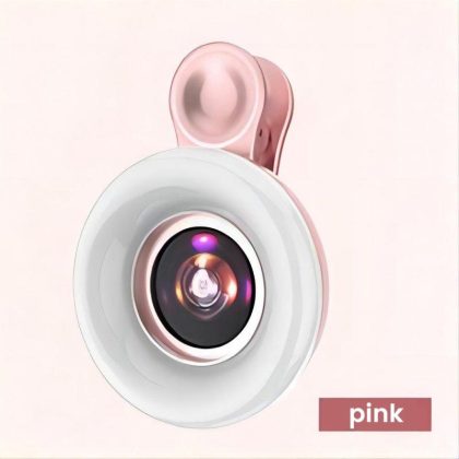 Wholesale Macro Lens With Mini Clip Ring Light Portable Circle Light Macro Lens Attachment For Smart Phone Photography pink  |   Other Phone Accessories Cell Phone Accessories Other Phone Accessories