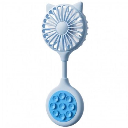 Wholesale Mini Fan USB Rechargeable Portable Suction Cup Folding Fan Personal Outdoors Little Fan For Outdoor Indoor Office Travel blue  |   Mounts & Holders Cell Phone Accessories Mounts & Holders