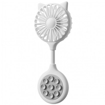 Wholesale Mini Fan USB Rechargeable Portable Suction Cup Folding Fan Personal Outdoors Little Fan For Outdoor Indoor Office Travel White  |   Mounts & Holders Cell Phone Accessories Mounts & Holders