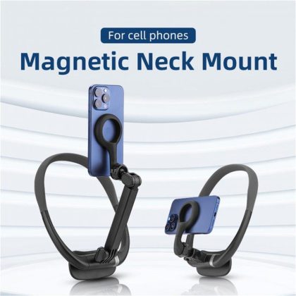 Wholesale Neck Phone Holder Magnetic Mobile Phone Chest Mount Harness Strap Holder Hands-Free Phone Mount For POV Vlog Selfie black  |   Mounts & Holders Cell Phone Accessories Mounts & Holders