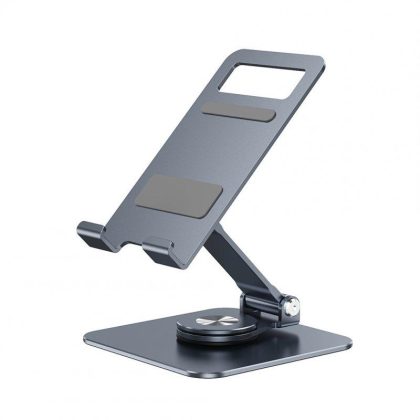 Wholesale P010 Cell Phone Stand 360°Rotation Foldable Desktop Phone Holder Aluminum Alloy Cradle Dock For Desk Bed Kitchen Home Office grey  |   Mounts & Holders Cell Phone Accessories Grey