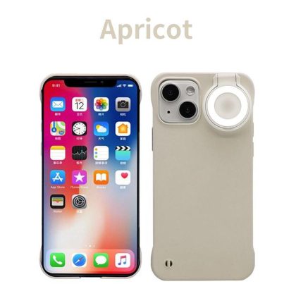 Wholesale Phone Case Built-in Selfie Ring Light Compatible For Iphone 13/iphone 13 Pro Max/iphone 11pro/iphone11pro Max/iphone 12 Luminous Flashlight Cover apricot iPhone 13  |   Phone cases Cell Phone Accessories Apricot + IPhone 13