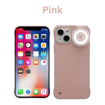 Wholesale Phone Case Built-in Selfie Ring Light Compatible For Iphone 13/iphone 13 Pro Max/iphone 11pro/iphone11pro Max/iphone 12 Luminous Flashlight Cover pink iPhone 11  |   Phone cases Cell Phone Accessories Phone cases