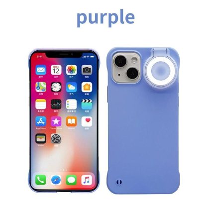 Wholesale Phone Case Built-in Selfie Ring Light Compatible For Iphone 13/iphone 13 Pro Max/iphone 11pro/iphone11pro Max/iphone 12 Luminous Flashlight Cover Purple iPhone 11  |   Phone cases Cell Phone Accessories Phone cases