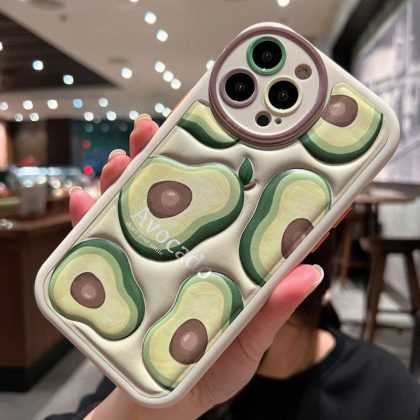 Wholesale Phone Case Cartoon Fruit Pattern Design Compatible For Iphone 14/13/12/11 Series Protective Shell Avocado collection 14  |   Phone cases Cell Phone Accessories Avocado collection + 14