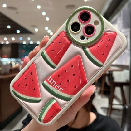 Wholesale Phone Case Cartoon Fruit Pattern Design Compatible For Iphone 14/13/12/11 Series Protective Shell Watermelon Collect 14 Pro  |   Phone cases Cell Phone Accessories Phone cases