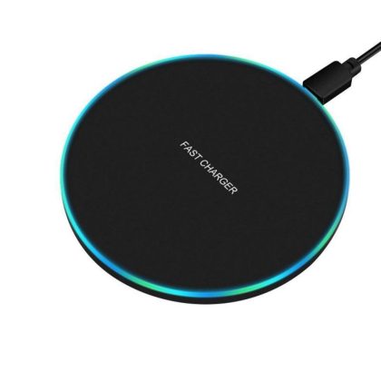 Wholesale Thin QI Wireless Fast Charger Mobile Phone Wireless Fast Charging Pad for iPhone SANSUNG black  |   Adapters & Chargers Adapters & Chargers Adapters & Chargers