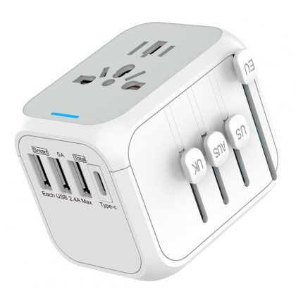 Wholesale Travel Adapter Type-c Charging Port Socket 309bt Multi-functional Charging Stand for Business Travel White  |   Adapters & Chargers Adapters & Chargers Adapters & Chargers