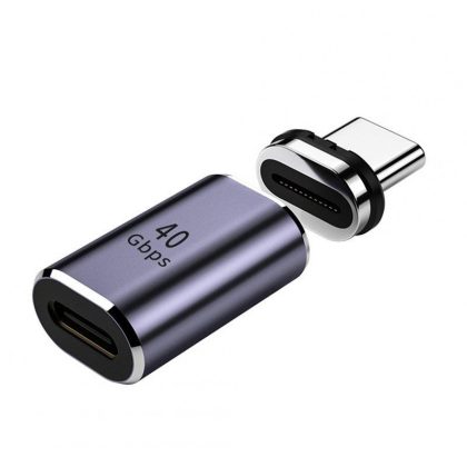 Wholesale Type-c  Magnetic  Adapter Usb 4.0 C Male To Type-c Female Converter Cable Magnetic Elbow 40gb Connector 40GB straight  |   Other Phone Accessories Cell Phone Accessories 40GB straight