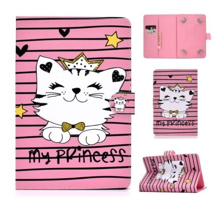 Wholesale Universal Laptop Protective Cover Color Painted 8 Inches PU Case with Front Snap Crown cat  |   Phone cases Cell Phone Accessories Crown cat