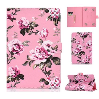 Wholesale Universal Laptop Protective Cover Color Painted 8 Inches PU Case with Front Snap Pink flower  |   Phone cases Cell Phone Accessories Phone cases