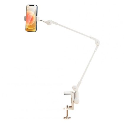 Wholesale Universal Phone Stand Holder Mount Flexible 360° Rotation Long Arm Bracket Stand For Phones Mobile Bed Office Kitchen D42 square tube white  |   Mounts & Holders Cell Phone Accessories D42 square tube white