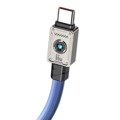 Wholesale USB C Charging Cable Zinc Alloy Head USB Type C Cable Data Transmission 66W Fast Charging Male To Male Data Cable With Light For Laptop Smart Phone Tablet blue USB-Type-C data cable 66w  |   Cables Cables Cables