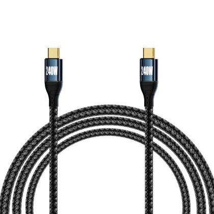 Wholesale USB C To USB C Cable, 480Mbps Data Transmission Cable, PD 240W 5A Super Fast Charging Cable, Type C Audio Video Data Cable For Laptops Tablets Smart Phones 1.5 m  |   Cables Cables Cables