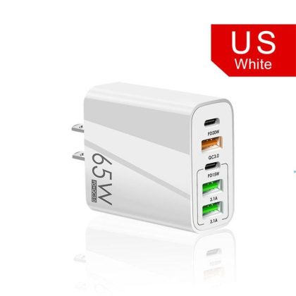 Wholesale Usb C Wall Charger Block 65w Type C Pd Qc3.0 Fast Charging Adapter For Iphone Ipad Android Tablet white US Plug  |   Adapters & Chargers Adapters & Chargers Adapters & Chargers