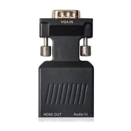 Wholesale VGA Male to HDMI Female Adapter with Audio Adapter Cables 1080P for HDTV Monitor Projector black  |   Adapters & Chargers Adapters & Chargers Adapters & Chargers