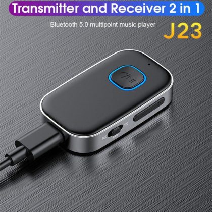 Wholesale 2 In 1 J23 Bluetooth-compatible 5.0 Audio  Transmitter  Receiver Built-in Microphone Noise Cancelling Wireless Audio Adapter Converter black  |   Other Phone Accessories Cell Phone Accessories Black