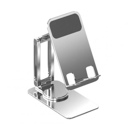 Wholesale Cell Phone Stand Fully Adjustable Foldable Desktop Phone Holder Cradle Dock For Desk Bed Kitchen Home Office silver  |   Mounts & Holders Cell Phone Accessories Mounts & Holders