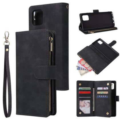 Wholesale For Samsung NOTE 10 Lite Case Smartphone Shell Wallet Design Zipper Closure Overall Protection Cellphone Cover  1 black  |   Phone cases Cell Phone Accessories 1 black