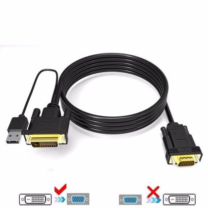 Wholesale Cabledeconn 2M DVI 24+1 DVI-D Male to VGA Male Adapter Converter Cable for PC DVD Monitor HDTV With USB  |   Other Phone Accessories Cell Phone Accessories Other Phone Accessories